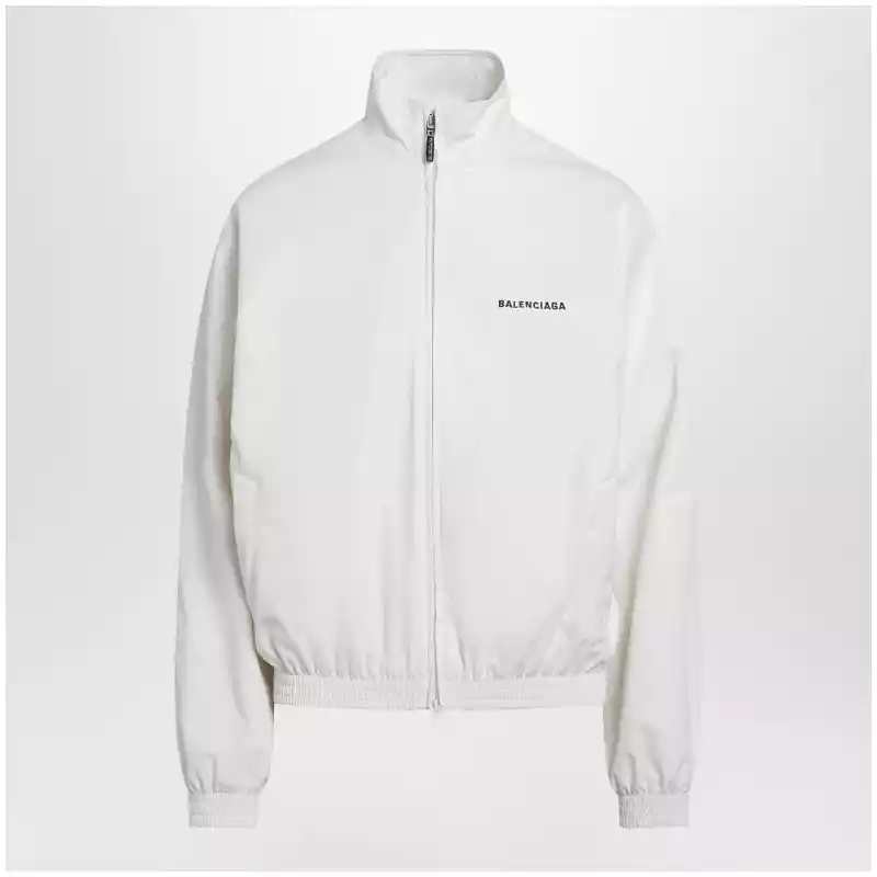 Balenciaga Women's Back track jacket in white technical polyester