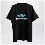 Balenciaga Oversized washed black 3B T-shirt