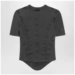 Balenciaga Washed black corset-style T-shirt