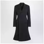 Balenciaga Navy blue Midi Godet wool coat