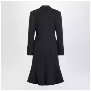 Balenciaga Navy blue Midi Godet wool coat