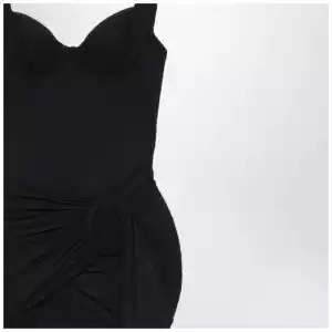 Balenciaga Black draped mini dress in jersey