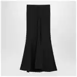 Balenciaga Black long wool skirt