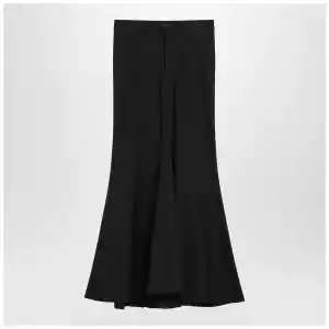 Balenciaga Black long wool skirt