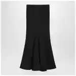 Balenciaga Black long wool skirt