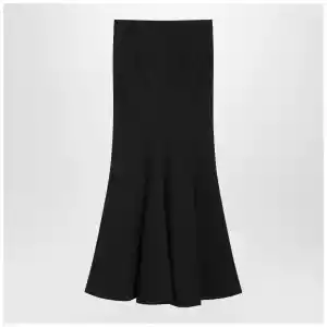 Balenciaga Black long wool skirt