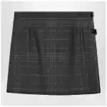 Balenciaga Grey shadow-effect tartan mini skirt