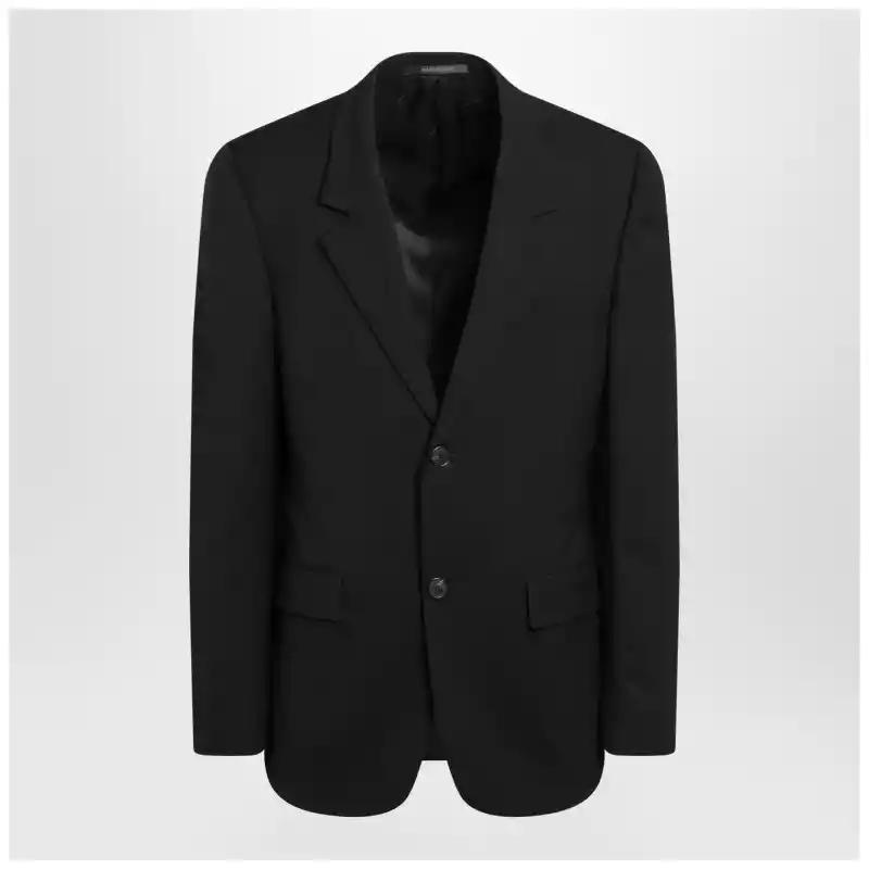 Balenciaga Black single-breasted wool jacket
