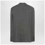 Balenciaga Khaki and brown gingham jacket