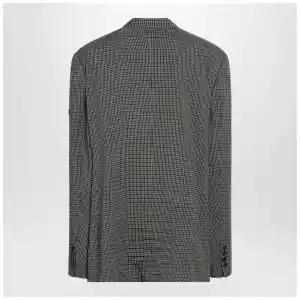 Balenciaga Khaki and brown gingham jacket