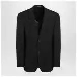 Balenciaga Single-breasted black wool jacket