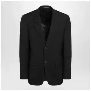 Balenciaga Single-breasted black wool jacket