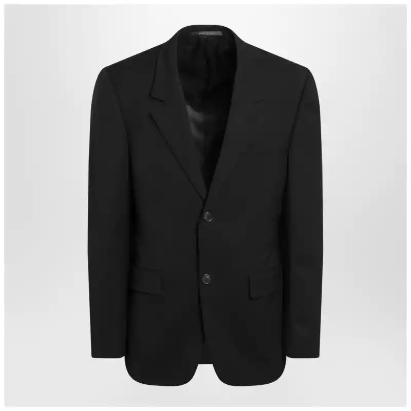 Balenciaga Single-breasted black wool jacket