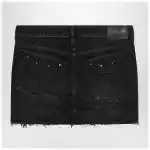 Balenciaga Washed black City mini denim skirt