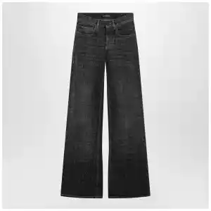Balenciaga Black washed jeans with jacquard logos