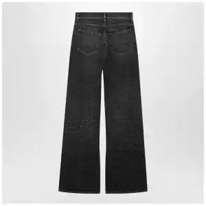 Balenciaga Black washed jeans with jacquard logos
