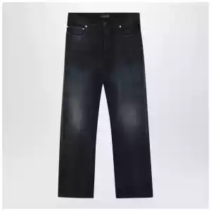 Balenciaga Wide-leg blue washed-effect jeans