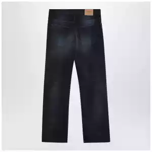 Balenciaga Wide-leg blue washed-effect jeans