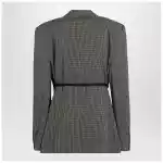 Balenciaga Vichy-pattern jacket with side lace detail