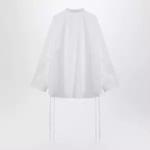 Balenciaga White cotton shirt with lace-up details