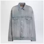 Balenciaga Light blue vintage-effect denim jacket