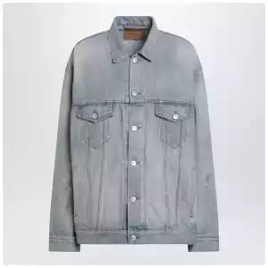 Balenciaga Light blue vintage-effect denim jacket