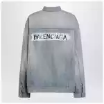 Balenciaga Light blue vintage-effect denim jacket