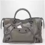 Balenciaga Le City medium handbag in dark walnut leather