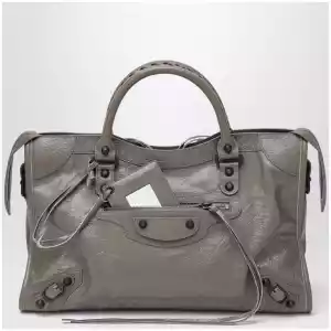 Balenciaga Le City medium handbag in dark walnut leather