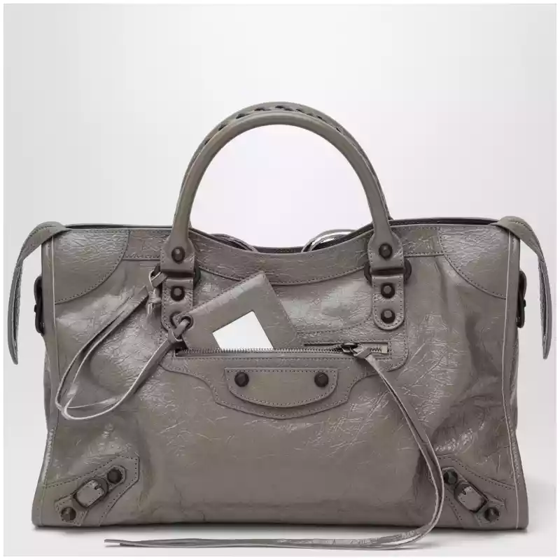 Balenciaga Le City medium handbag in dark walnut leather