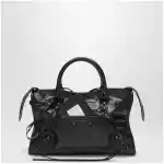 Balenciaga Small Le City handbag in Arena lambskin black