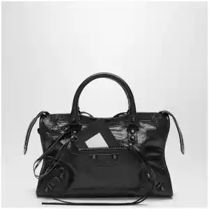 Balenciaga Small Le City handbag in Arena lambskin black