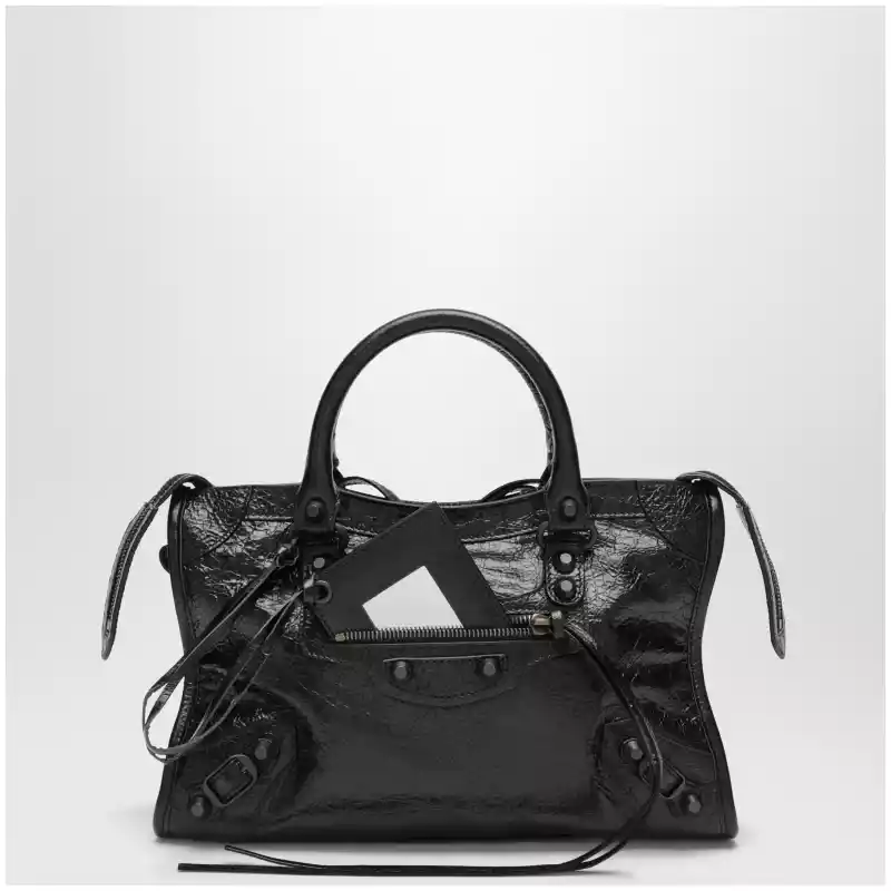 Balenciaga Small Le City handbag in Arena lambskin black