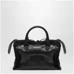 Balenciaga Small Le City handbag in Arena lambskin black