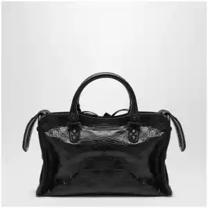 Balenciaga Small Le City handbag in Arena lambskin black