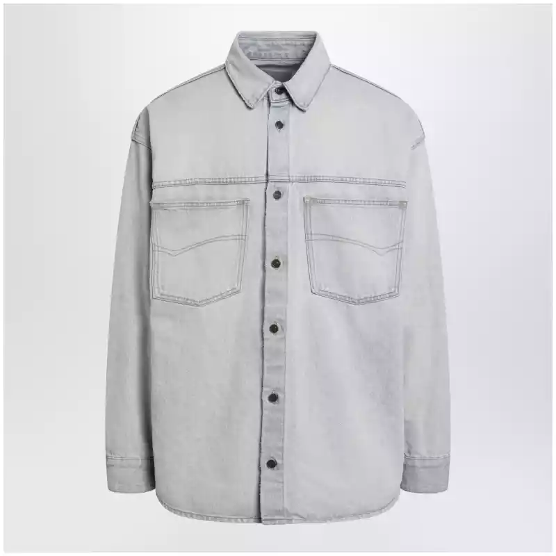 Balenciaga Light blue cotton denim shirt