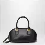 Balenciaga Bolero Mini bowling bag in black leather