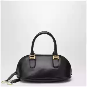 Balenciaga Bolero Mini bowling bag in black leather
