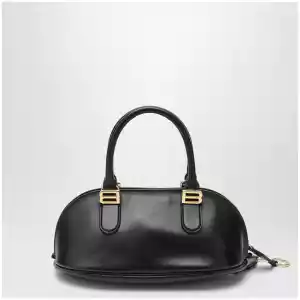 Balenciaga Bolero Mini bowling bag in black leather