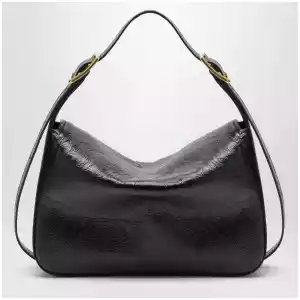 Balenciaga Medium Clicca shoulder bag in lambskin leather, black