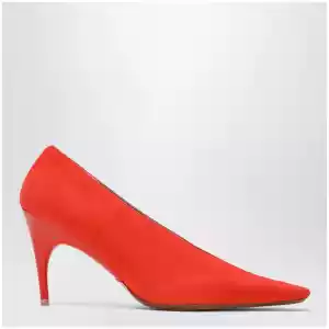 Balenciaga Duchesse 90 mm suede goatskin pumps in tangerine