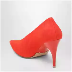 Balenciaga Duchesse 90 mm suede goatskin pumps in tangerine