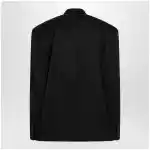 Balenciaga Double-breasted oversized wool blazer in black