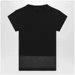 Balenciaga Messy Spray T-shirt with cut-out back in cotton black