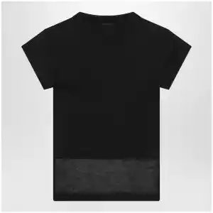 Balenciaga Messy Spray T-shirt with cut-out back in cotton black