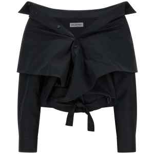 Balenciaga Crop Shirt Off The Shoulder