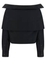 Balenciaga Crop Shirt Off The Shoulder