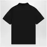 Moncler Grenoble Black polo shirt with logo patch