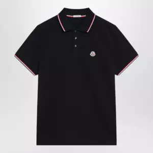 Moncler Navy blue short-sleeve polo shirt