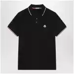 Moncler Navy blue short-sleeve polo shirt